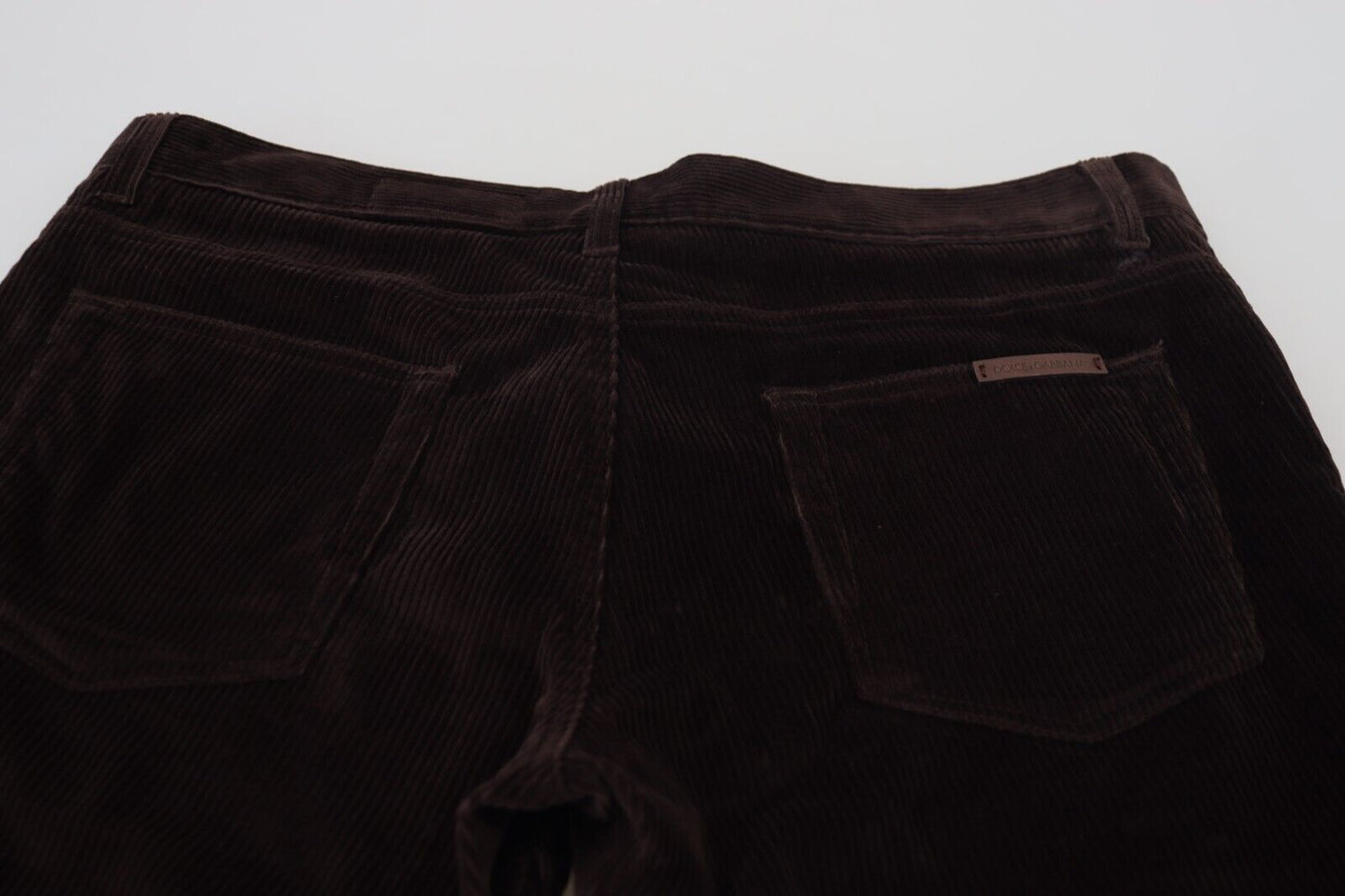 Pantalon décontracté en velours côtelé marron pour homme Dolce & Gabbana