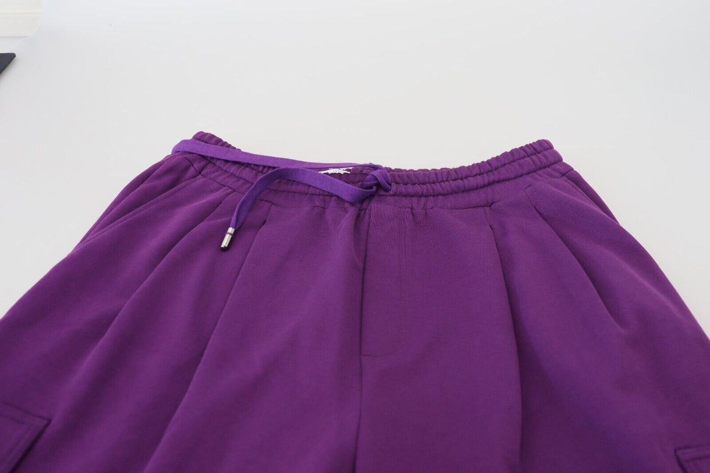 Pantalones de chándal Dolce & Gabbana de algodón morado con bolsillos cargo