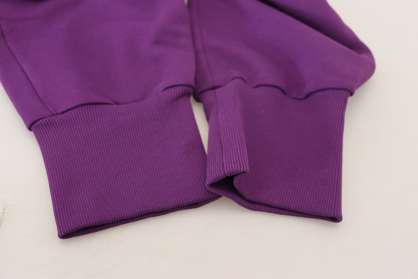 Pantalones de chándal Dolce & Gabbana de algodón morado con bolsillos cargo