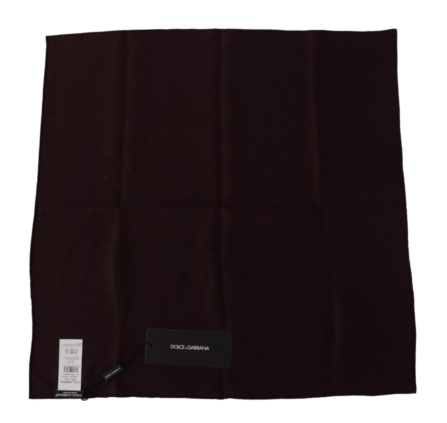 Foulard carré Dolce & Gabbana en soie mélangée marron