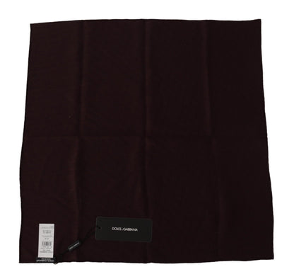 Foulard carré Dolce & Gabbana en soie mélangée marron