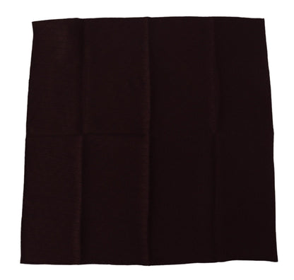 Foulard carré Dolce & Gabbana en soie mélangée marron