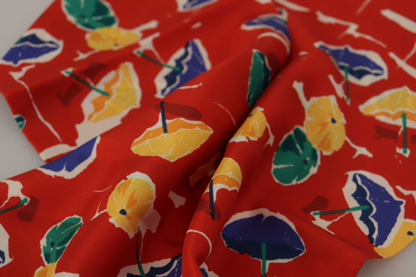 Écharpe à franges Dolce & Gabbana multicolore imprimé parapluies DG
