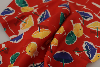 Écharpe à franges Dolce & Gabbana multicolore imprimé parapluies DG