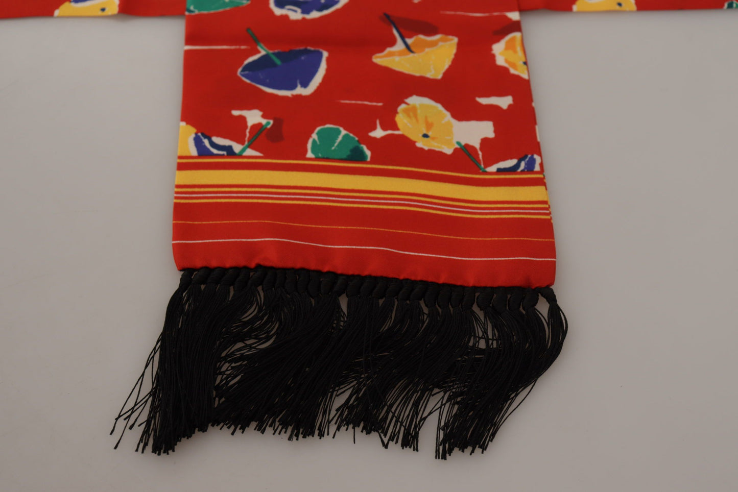 Écharpe à franges Dolce & Gabbana multicolore imprimé parapluies DG