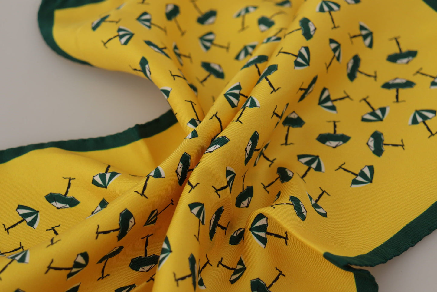 Foulard Mouchoir Carré Homme Dolce & Gabbana Jaune Imprimé Logo DG