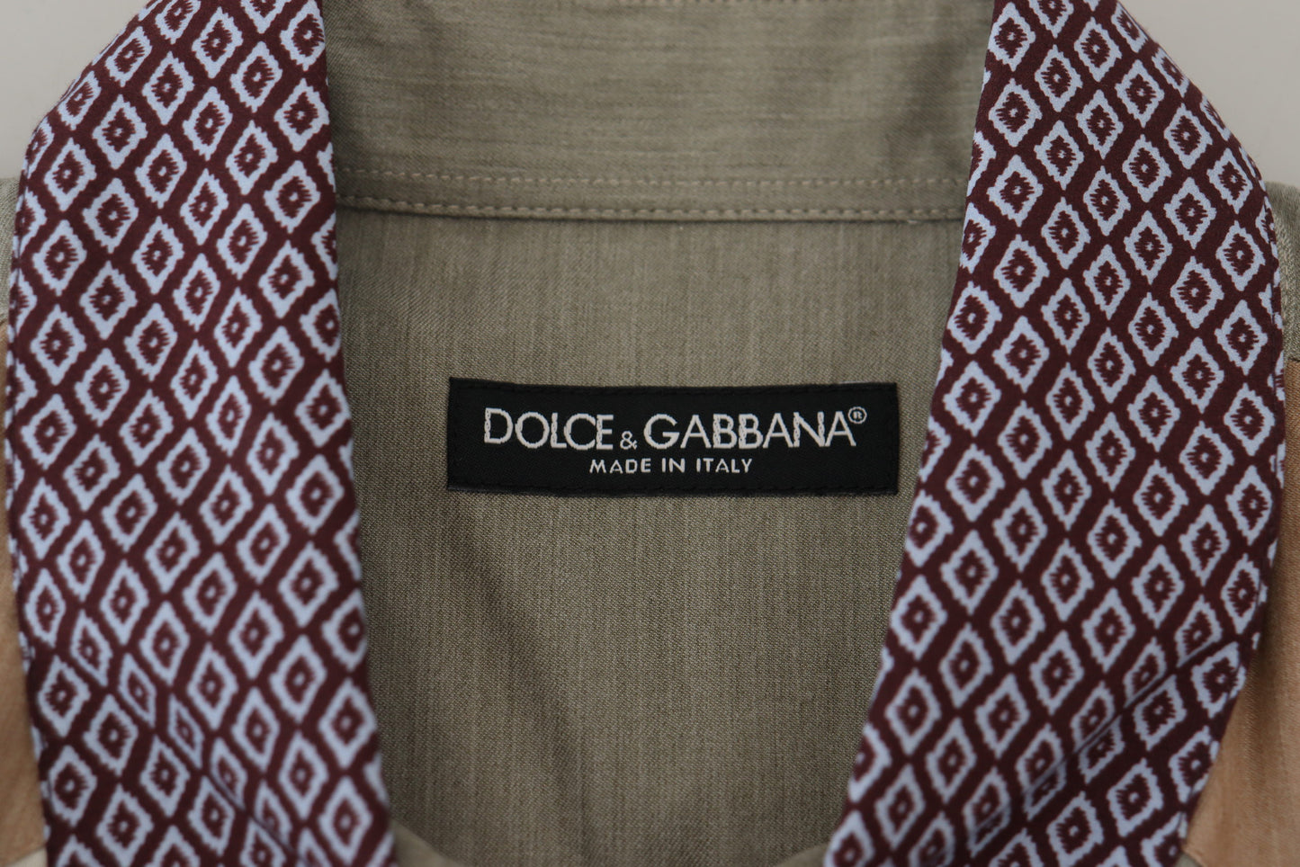 Chemise ajustée Dolce & Gabbana en coton patchwork multicolore