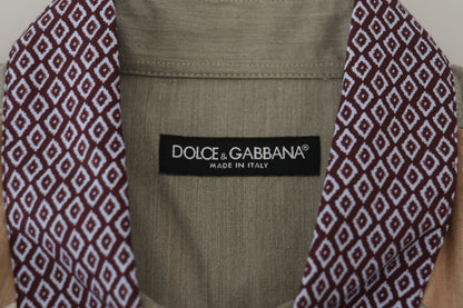 Chemise ajustée Dolce & Gabbana en coton patchwork multicolore