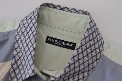Chemise ajustée Dolce & Gabbana en patchwork de coton multicolore