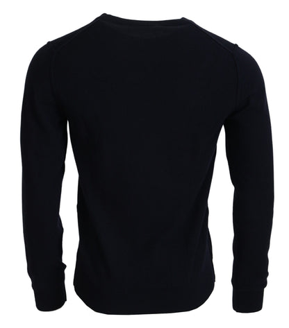 Pull en cachemire bleu imprimé Dolce & Gabbana