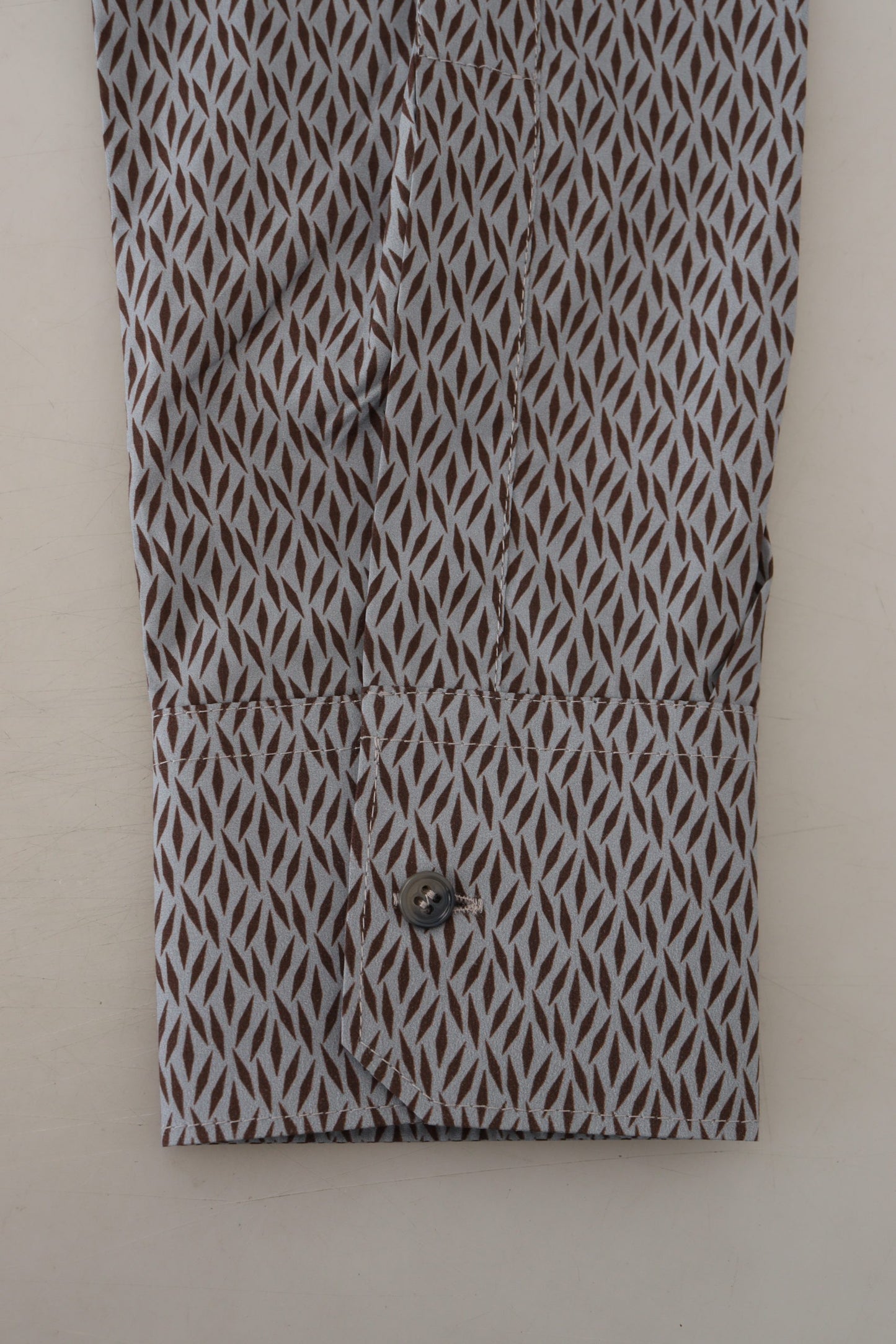 Chemise habillée Dolce & Gabbana gris marron or coupe slim