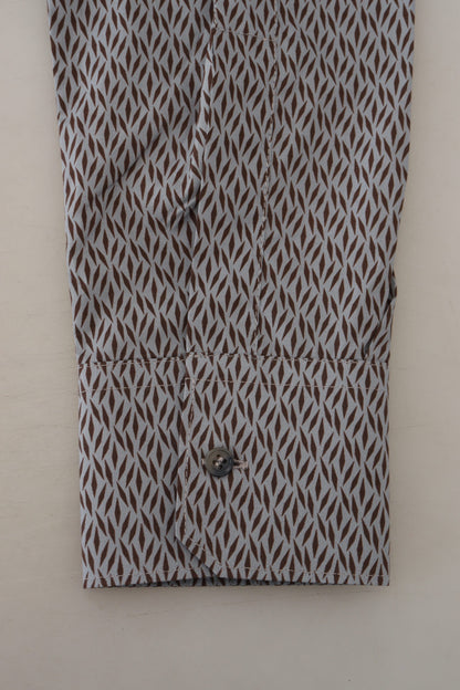 Chemise habillée Dolce & Gabbana gris marron or coupe slim