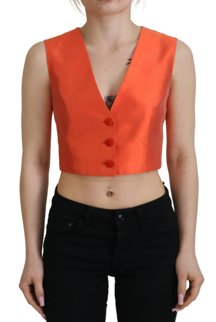 Chaleco naranja corto sin mangas Dolce & Gabbana