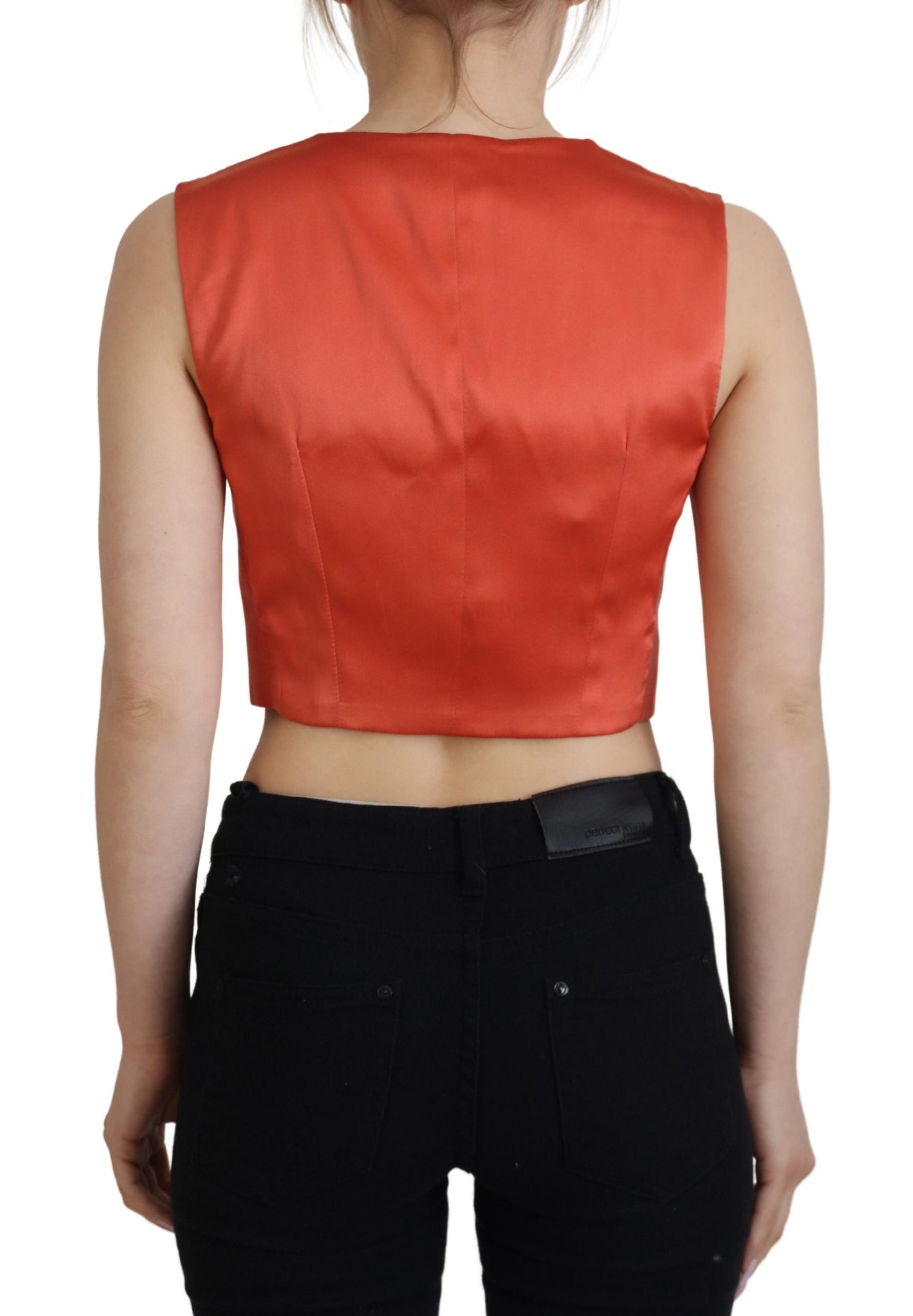 Haut court sans manches orange Dolce & Gabbana