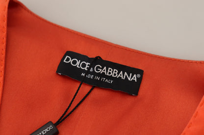 Haut court sans manches orange Dolce & Gabbana
