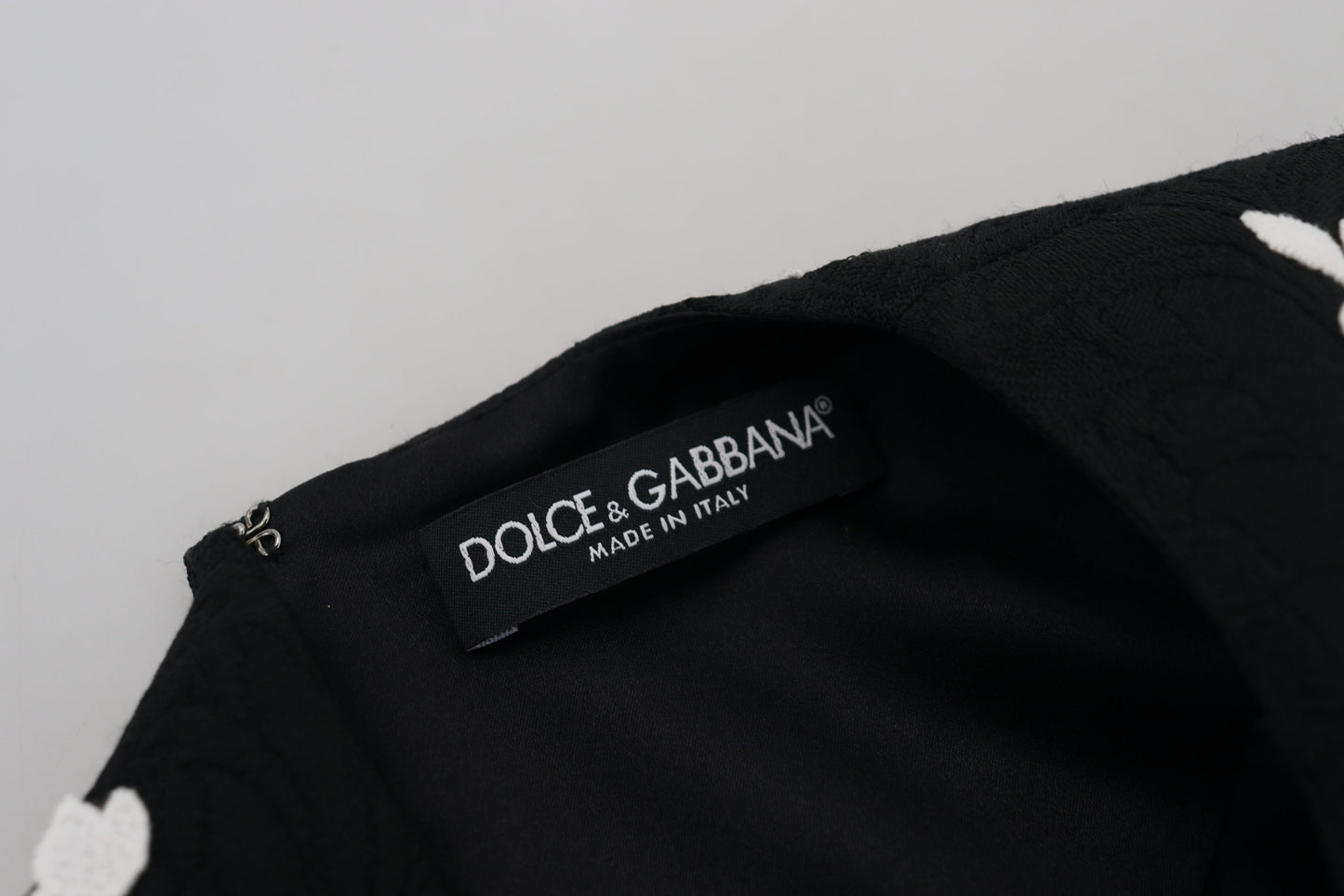 Robe trapèze Dolce & Gabbana en dentelle noire à demi-manches