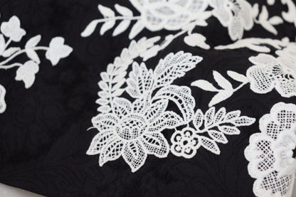 Robe trapèze Dolce & Gabbana en dentelle noire à demi-manches
