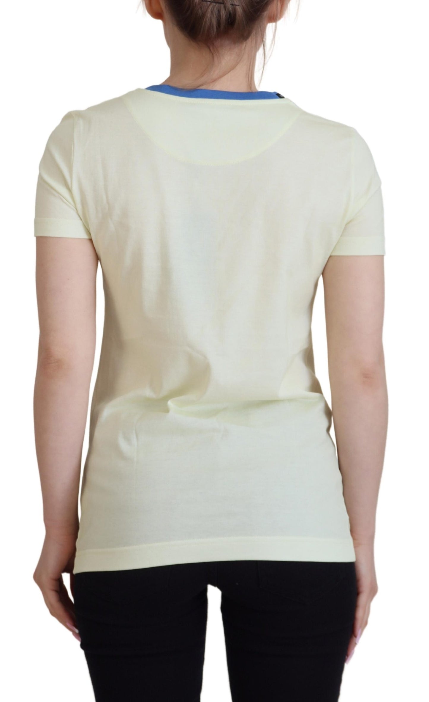 T-shirt en coton à col rond Yellow Havanity Dolce & Gabbana