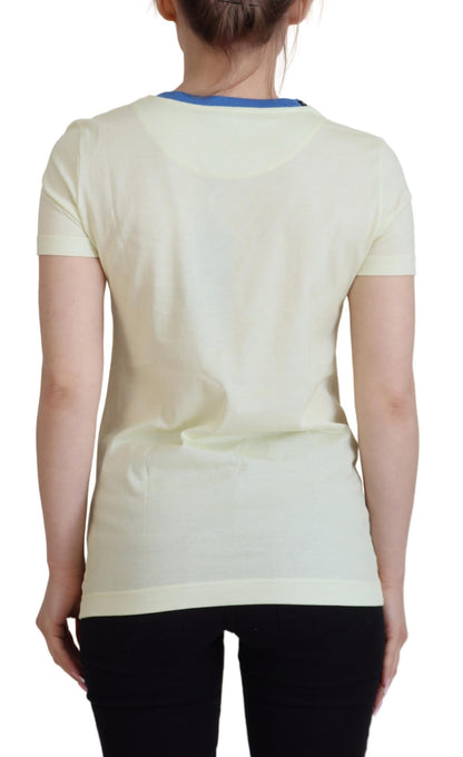 T-shirt en coton à col rond Yellow Havanity Dolce & Gabbana