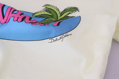 T-shirt en coton à col rond Yellow Havanity Dolce & Gabbana