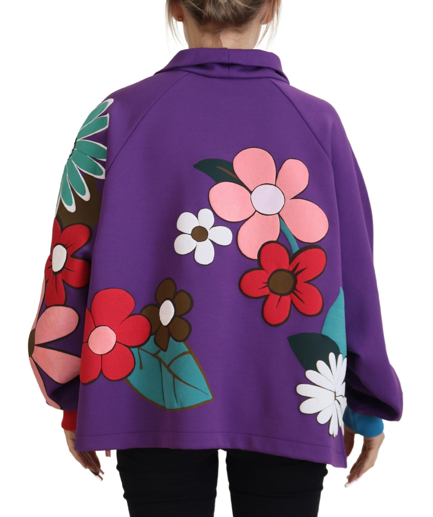 Pull en coton Dolce & Gabbana à imprimé floral violet