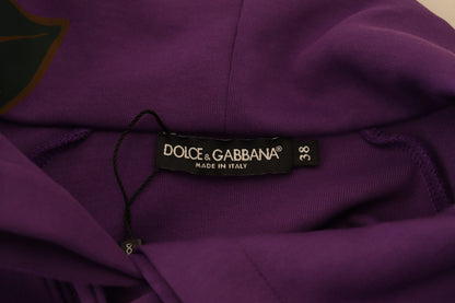 Pull en coton Dolce & Gabbana à imprimé floral violet