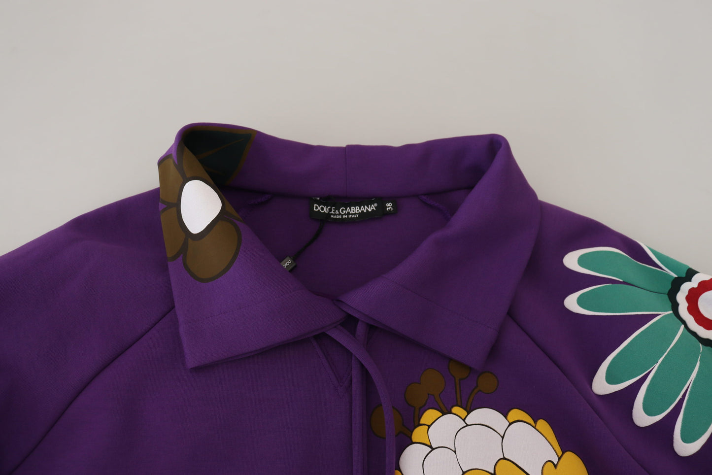 Pull en coton Dolce & Gabbana à imprimé floral violet