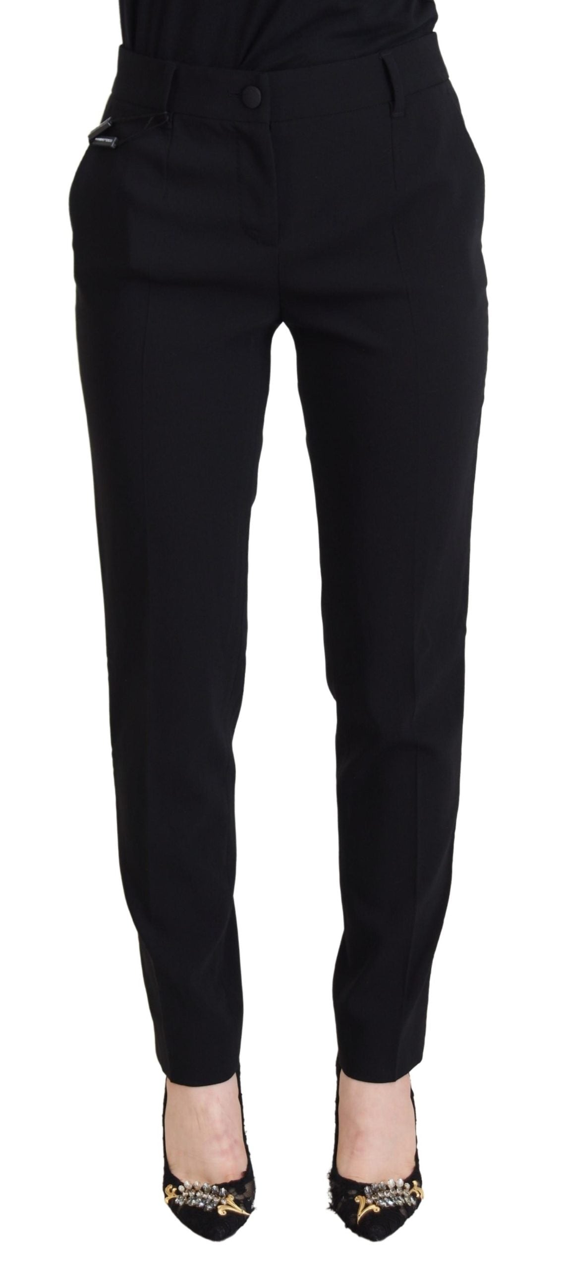 Pantalon noir femme taille haute Dolce & Gabbana