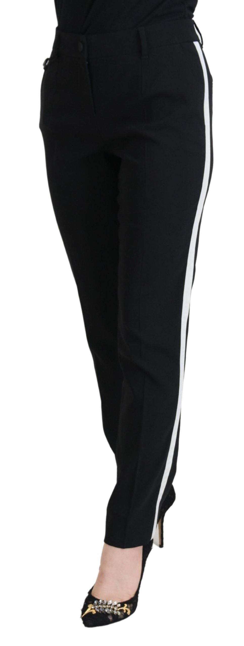 Pantalon noir femme taille haute Dolce & Gabbana