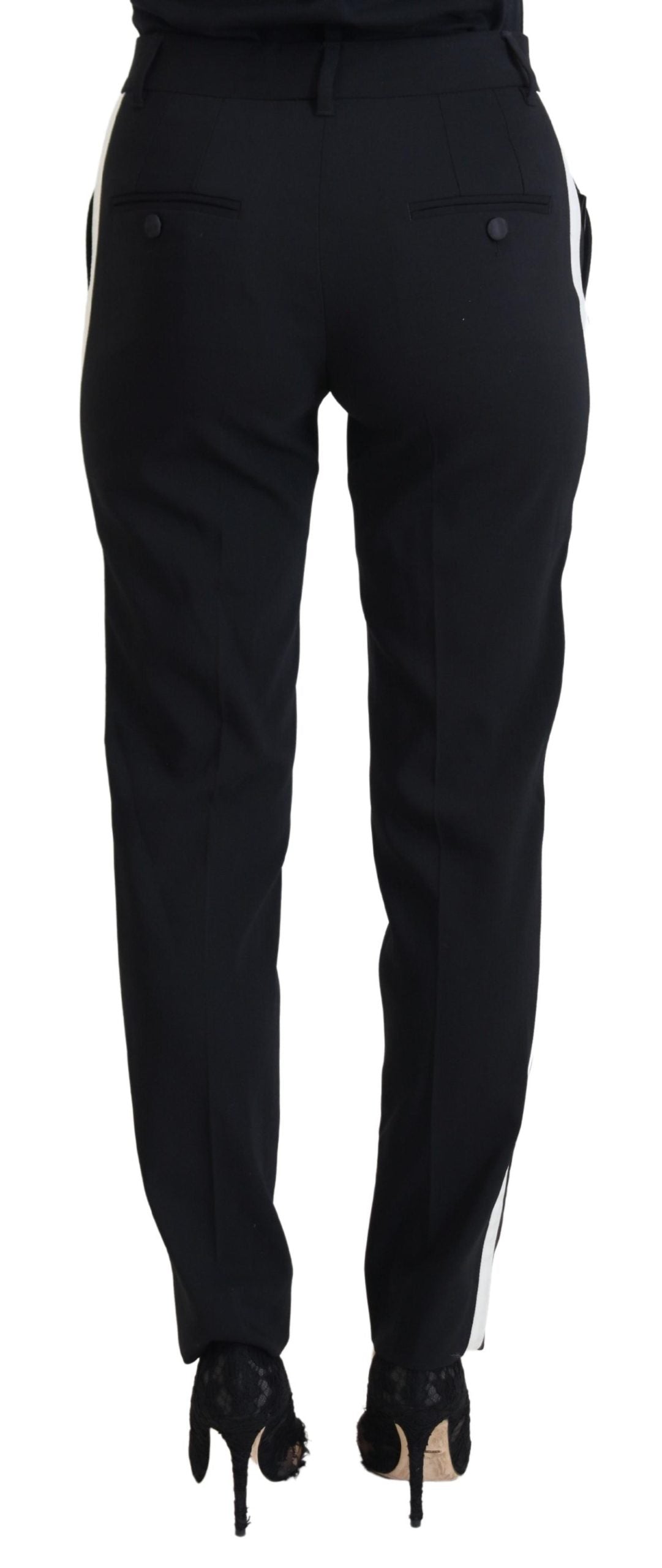 Pantalon noir femme taille haute Dolce & Gabbana