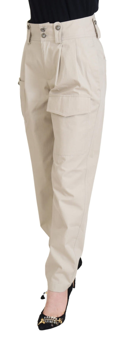 Pantalon taille haute beige Dolce & Gabbana pour femme