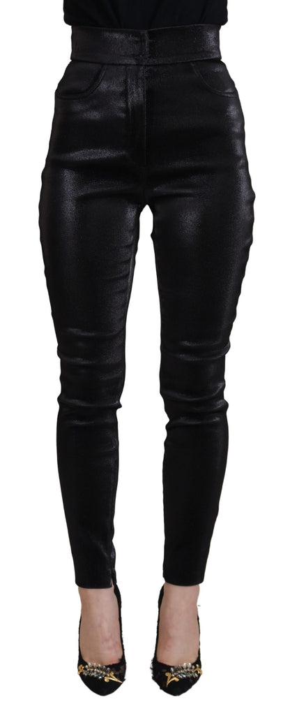 Jean slim en denim de coton délavé noir Dolce & Gabbana