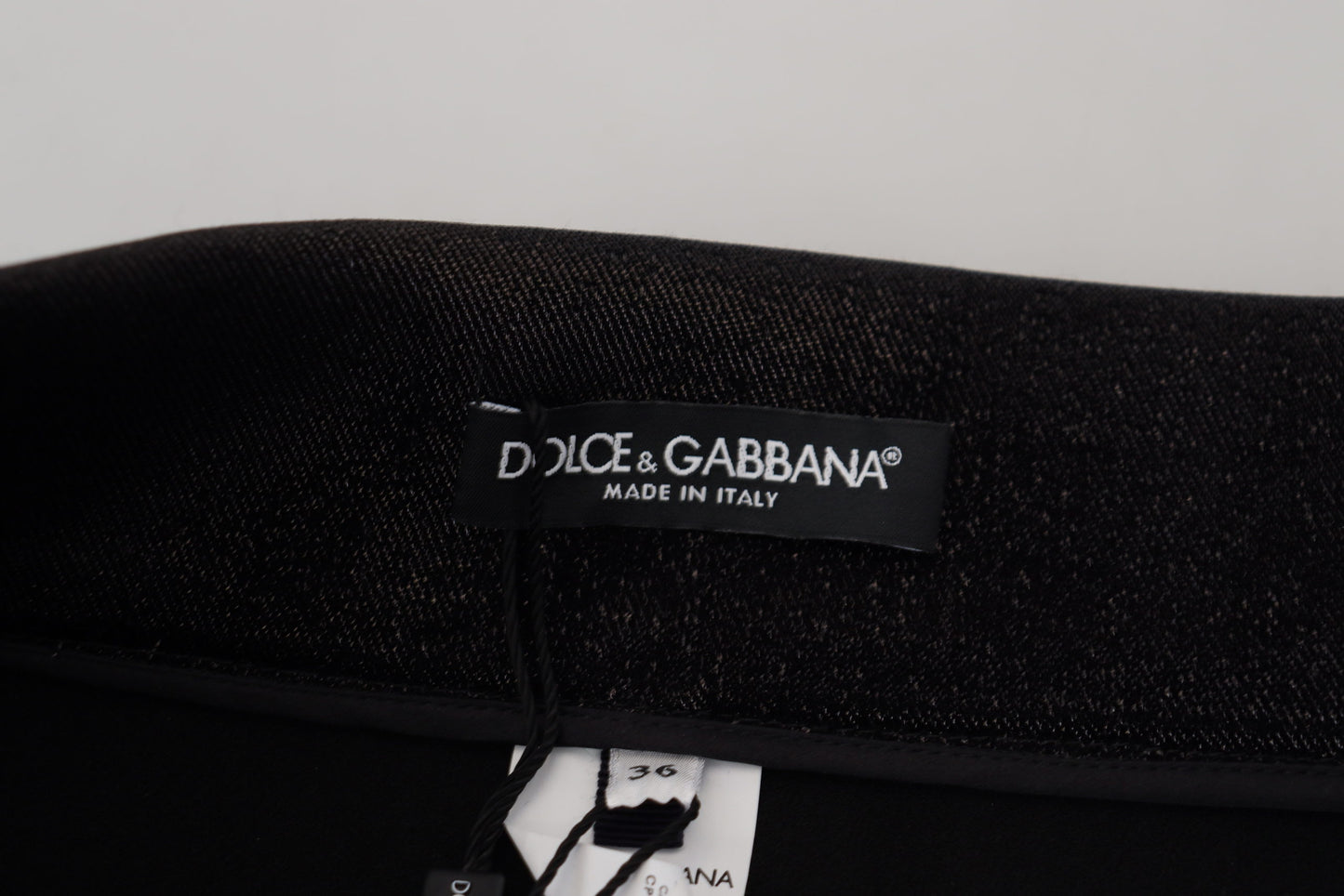 Jean slim en denim de coton délavé noir Dolce & Gabbana
