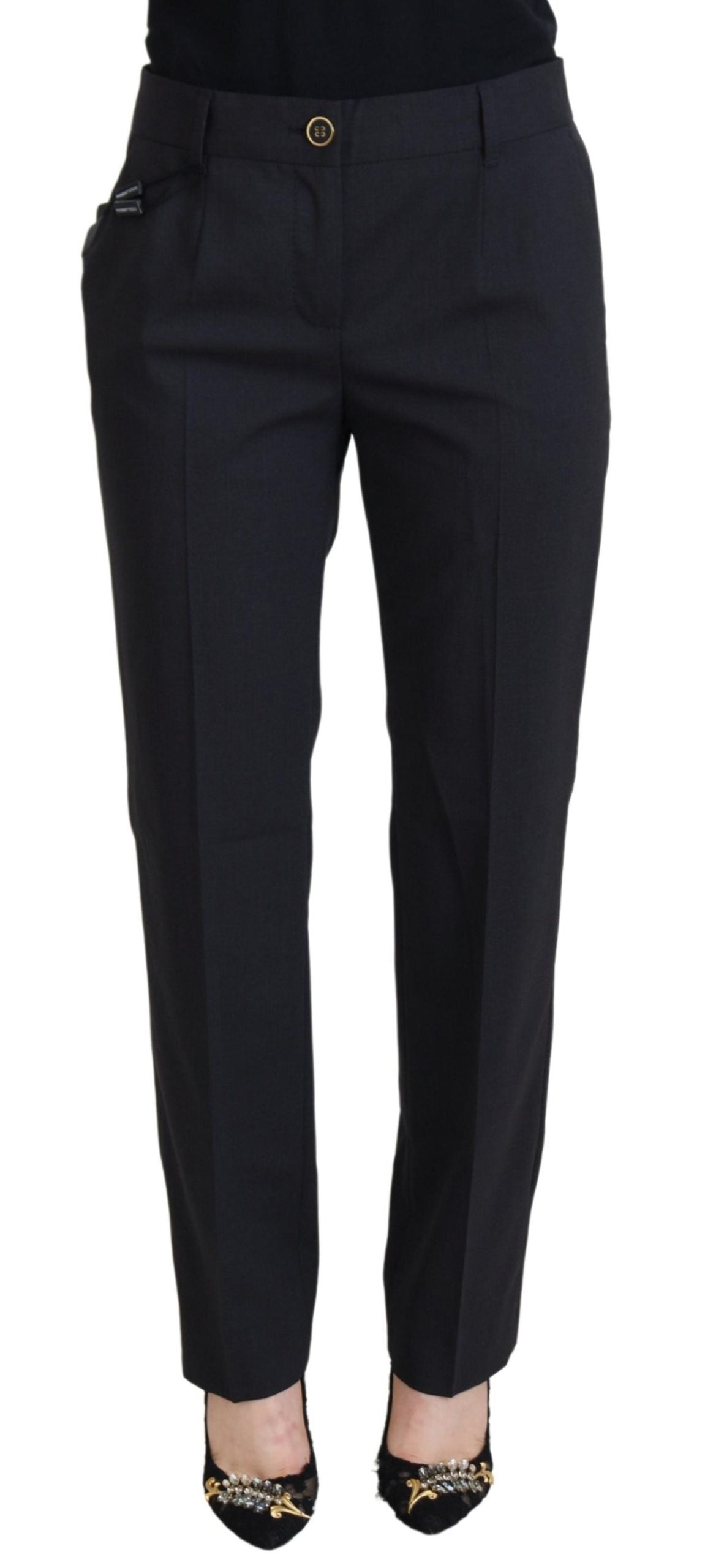 Pantalon de tailleur fuselé gris Dolce & Gabbana pour femme