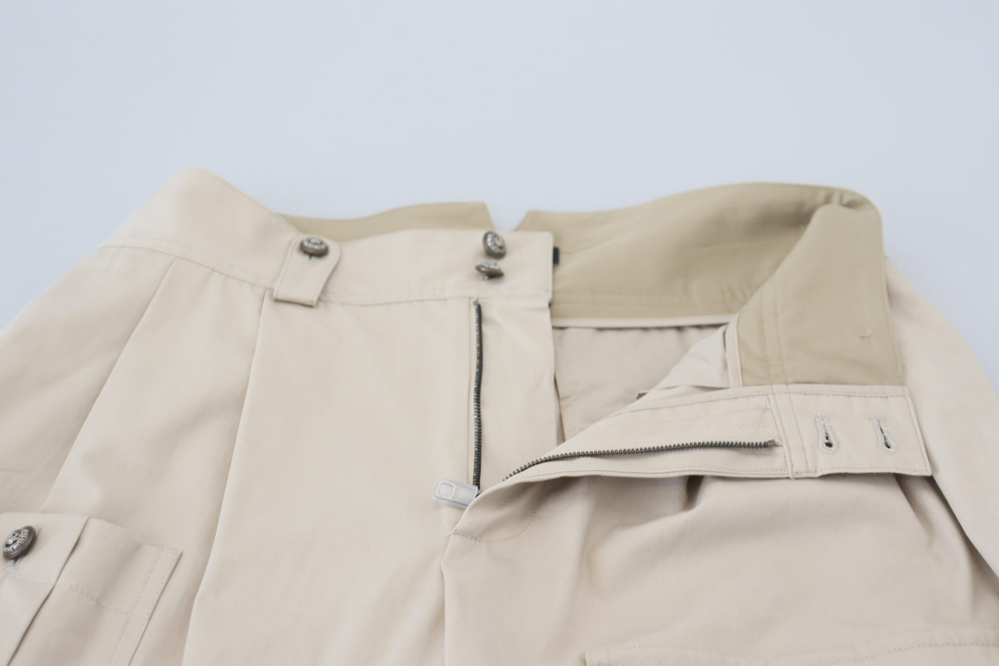 Pantalon Cargo Femme en Coton Beige Dolce & Gabbana