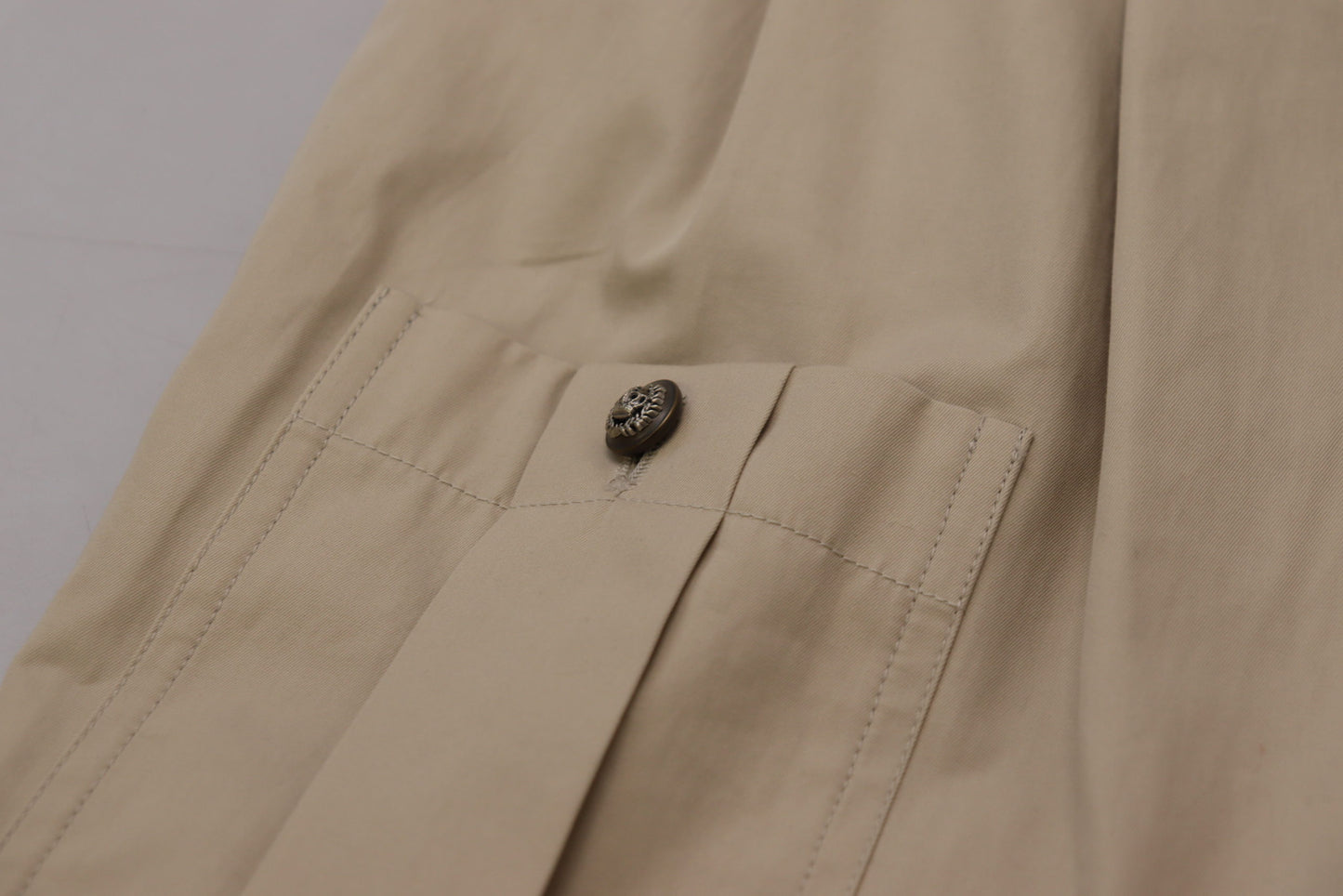 Pantalon Cargo Femme en Coton Beige Dolce & Gabbana