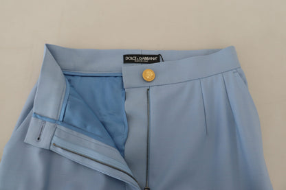 Pantalon large boutonnée Dolce & Gabbana Light Blue