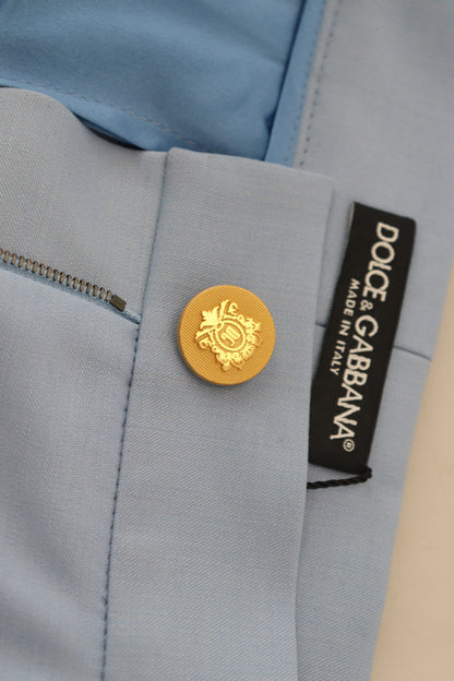 Pantalon large boutonnée Dolce & Gabbana Light Blue