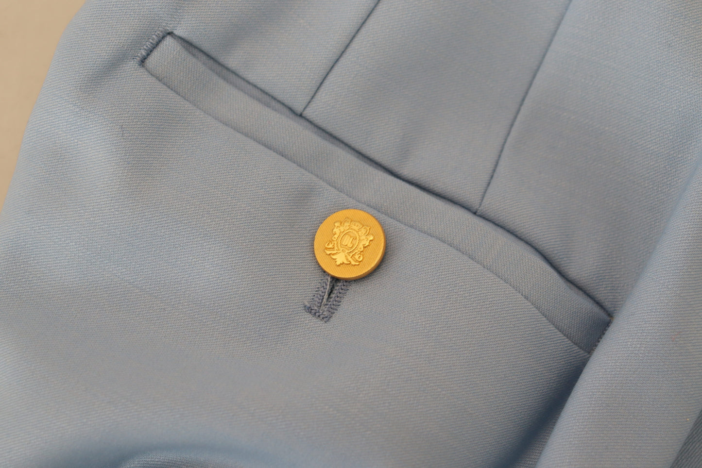 Pantalon large boutonnée Dolce & Gabbana Light Blue