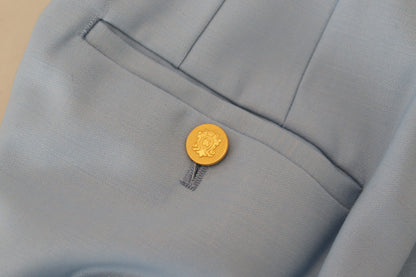 Pantalon large boutonnée Dolce & Gabbana Light Blue