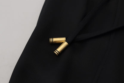 Pantalon droit en coton noir Dolce & Gabbana