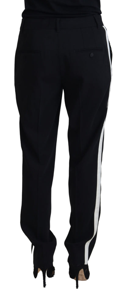 Pantalon fuselé en laine noir Dolce & Gabbana pour femme