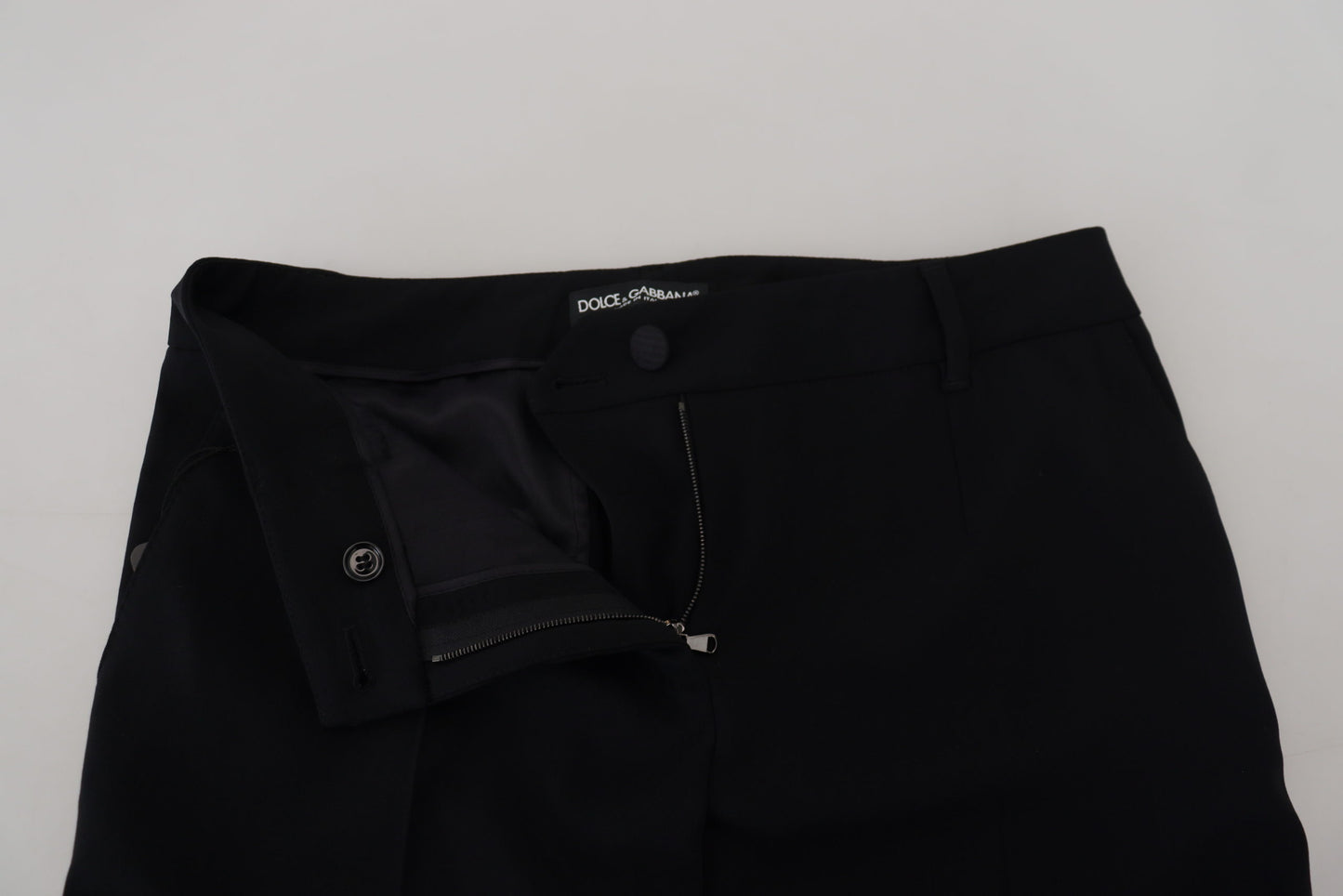 Pantalon fuselé en laine noir Dolce & Gabbana pour femme