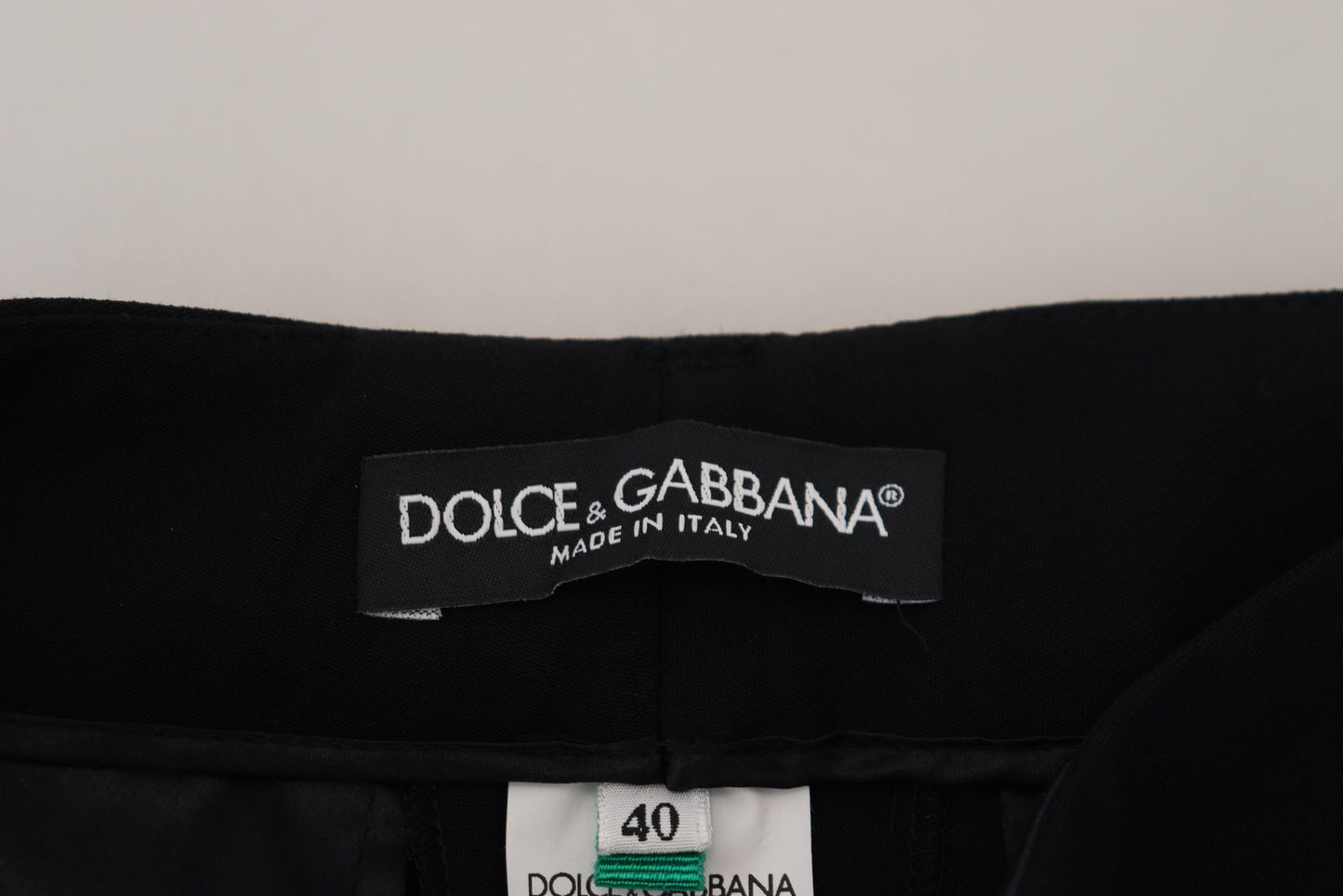 Pantalon fuselé en laine noir Dolce & Gabbana pour femme