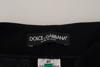 Pantalon fuselé en laine noir Dolce & Gabbana pour femme