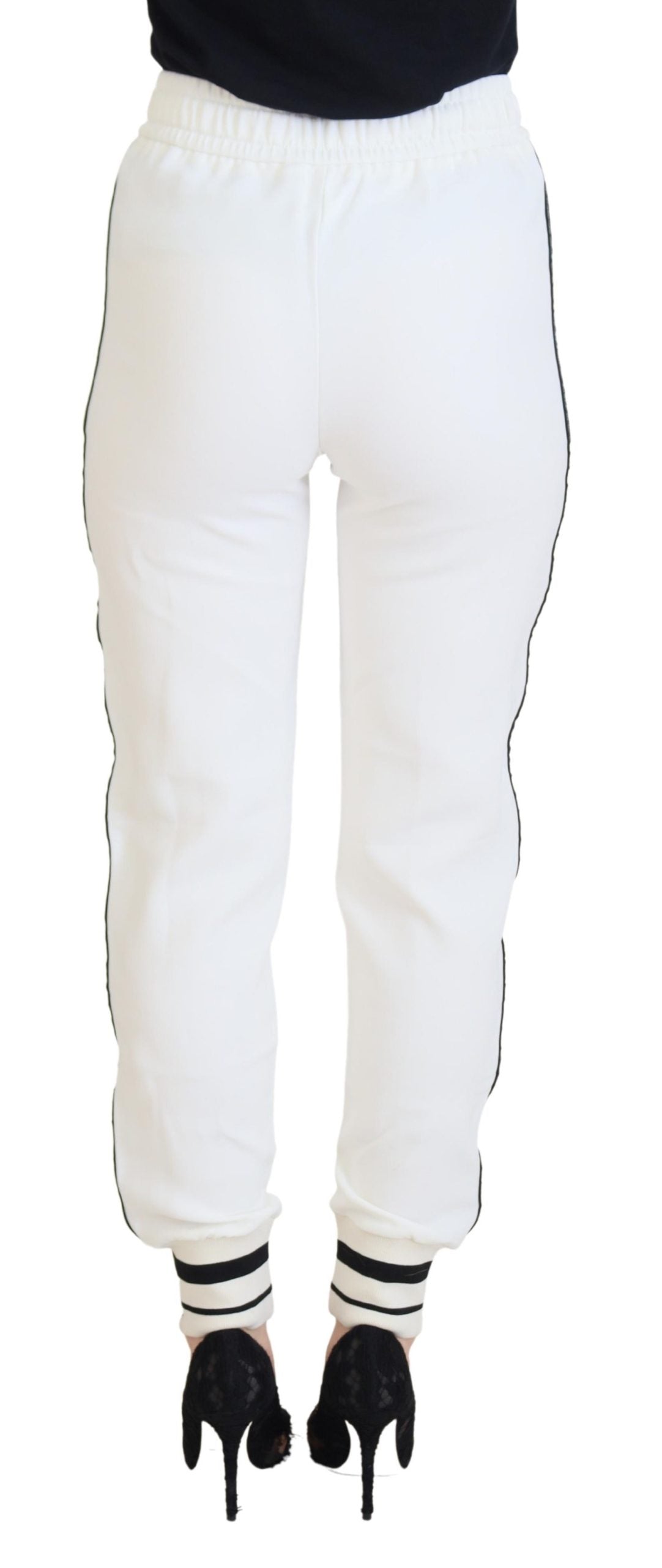 Pantalon de survêtement blanc Dolce & Gabbana avec logo DG