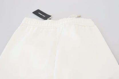 Pantalon de survêtement blanc Dolce & Gabbana avec logo DG