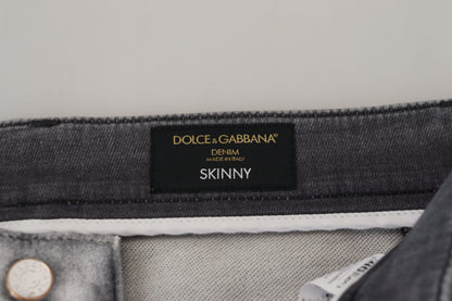 Jean slim délavé gris pour homme Dolce & Gabbana