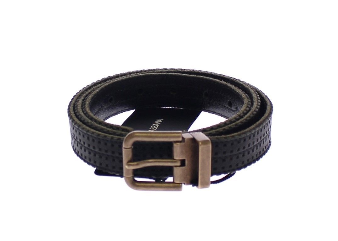 Ceinture en cuir bleu Dolce & Gabbana avec logo