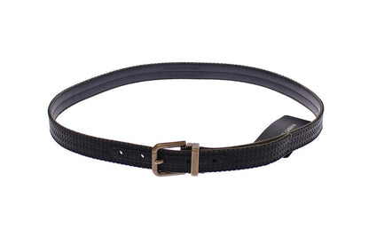 Ceinture en cuir bleu Dolce & Gabbana avec logo